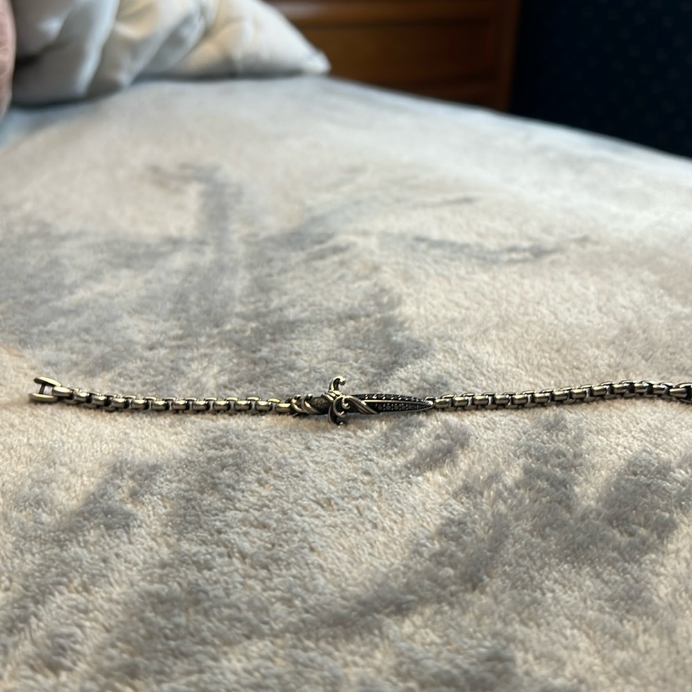 David Yurman 100% silver and black diamond. Timeless pieces.